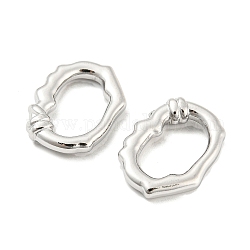 304 anelli di collegamento in acciaio inox, ovale irregolare, colore acciaio inossidabile, 20x14.5x4mm, diametro interno: 14x8.5mm