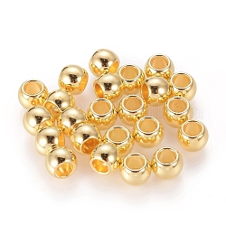 Tibetan Style Spacer Beads, Lead Free and Cadmium Free, Drum, Golden, 6x7mm, Hole: 3.5mm