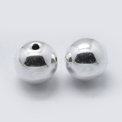 925 Sterling Silber Zwischenperlen, Runde, Silber, 9 mm, Bohrung: 1.5 mm, ca. 10 Stk. / 10 g