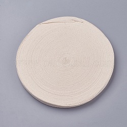 Cordon de coton plat, fumée blanche, 15mm, environ 50 m / bibone 