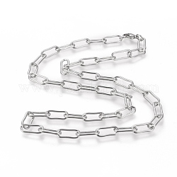 304 collares de cadenas con clip de acero inoxidable., con cierre de langosta, color acero inoxidable, 24.01 pulgada (61 cm)