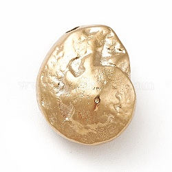 Chapado iónico (ip) 304 encantos de acero inoxidable, encantos de caracola, real 14k chapado en oro, 12.5x10x7mm, agujero: 1.2 mm
