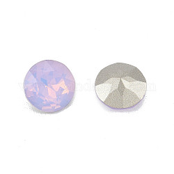 Cabochons de strass en K9 verre , dos et dos plaqués, facette, plat rond, violette, 10x5.5mm