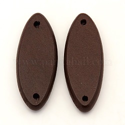 Wooden Links Connectors, Matte Finish, Painted, Horse Eye, Coconut Brown, 45x18x5.5mm, Hole: 2mm