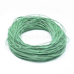 Cordón de cuero de vaca redonda, cuerda de cuero para pulseras, collares, verde claro, 1.5mm, aproximamente 100 yardas / paquete