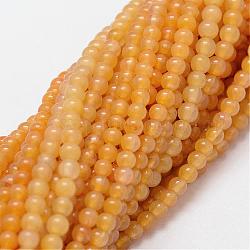 Topazio naturale perle di giada fili, tondo, 2mm, Foro: 0.5 mm, circa 190pcs/filo