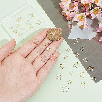 32шт 2 стильных латунных соединительных кольца KK-BC0012-60-1