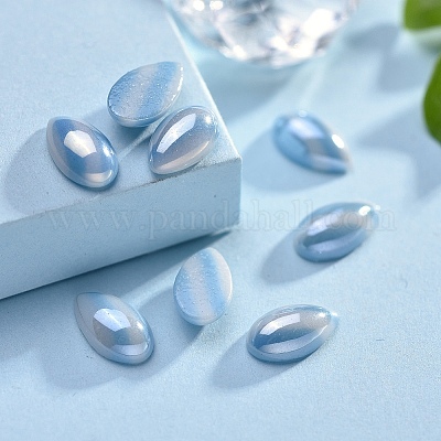 Непрозрачные стеклянные кабошоны GGLA-S038-01F-1