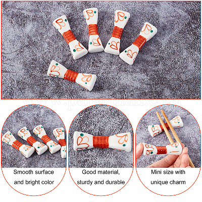 5 шт. фарфоровая подставка для палочек для еды DJEW-CA0001-21-1