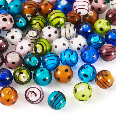 64шт 16 стиля ручной работы бусины лэмпворк LAMP-TA0001-59C-1