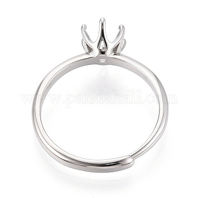 Кольцо-солитер из стерлингового серебра с родиевым покрытием STER-T008-17P-1