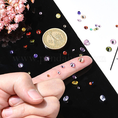 50 шт. 5-х цветные кубические циркониевые кабошоны ZIRC-YW0001-20B-1