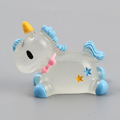 Светящиеся смоляные украшения в виде единорогов RESI-CJC0012-32A-1