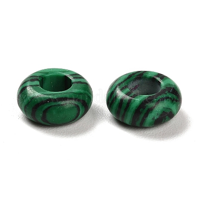 Синтетический малахит европейский бисер G-R488-02K-1