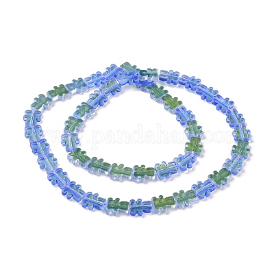 Прозрачные стеклянные бусины гальваническим пряди GLAA-F122-05A-1