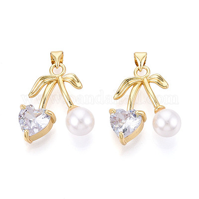 Латунные микро проложить кубического циркония подвески KK-N265-15G-1