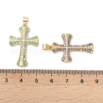 Подвески из латуни с покрытием из эпоксидной смолы KK-K380-06G-1