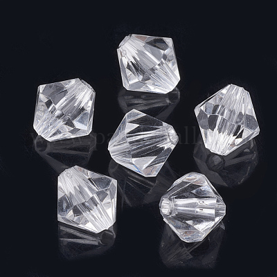 Прозрачные акриловые бусины TACR-S146-8mm-01-1