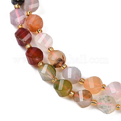 Природный агат бисер нитей G-L579-06A-1
