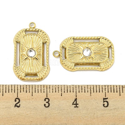 Подвески из нержавеющей стали 304 со стразами STAS-P356-40G-1