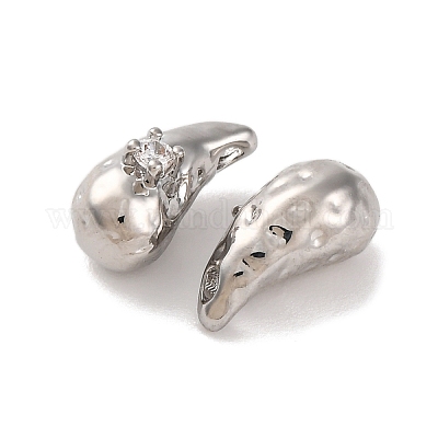 Латунные микропаве из прозрачного кубического циркония KK-U042-06P-1