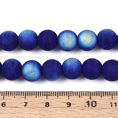 Нити из матовых непрозрачных стеклянных бусин GLAA-T032-P10mm-MBB03-1