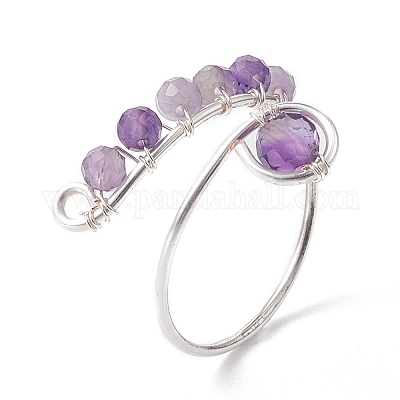 Кольца из смешанных натуральных драгоценных камней RJEW-JR00584-02-1