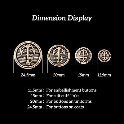 Кнопки сплава хвостовиком BUTT-OC0001-01AG-1