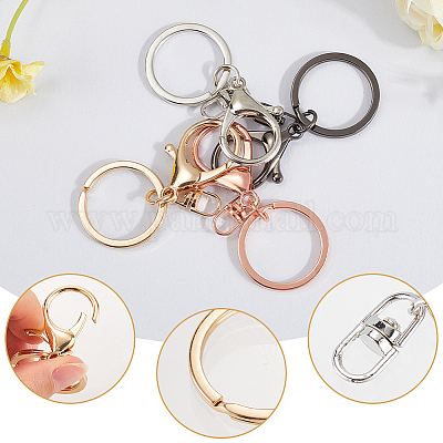 20шт 4 стиля железные с кольцами для ключей из сплава DIY-SP0001-70-1