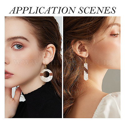 14шт 7 стиля подвески из прозрачной смолы и орехового дерева RESI-BY0001-06-1