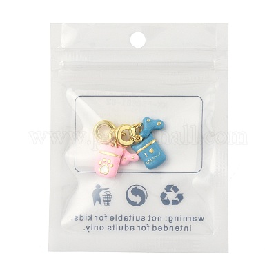 2 шт. 2 цвета латунная эмаль европейские подвески-шармы KK-FS0001-82-1