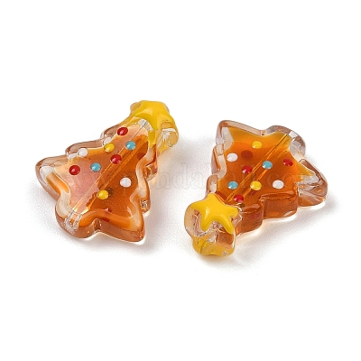 Прозрачные стеклянные эмалевые бусины LAMP-S070-05B-1