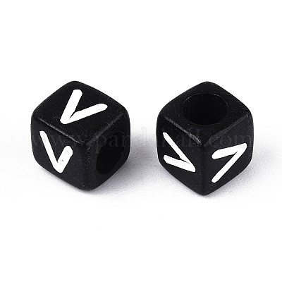 Начальные акриловые бусины с горизонтальной дырочкой OACR-ZX006-35V-1