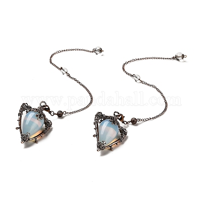 Треугольные маятниковые подвески из смешанных драгоценных камней G-G022-01R-1