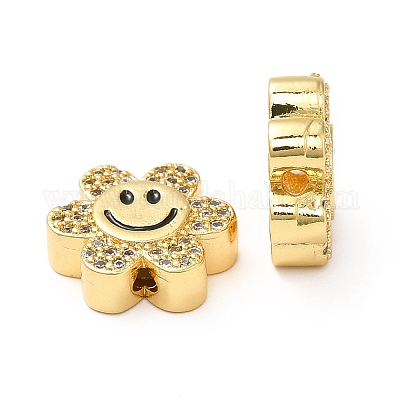 Стойки обшивки латунь кубического циркония бусы KK-M232-01G-1