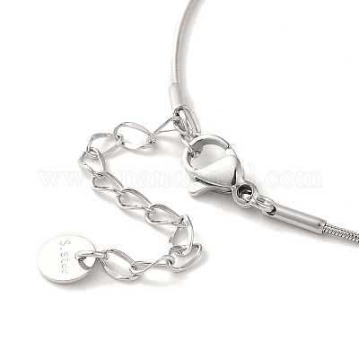 Некорневая вакуумная гальванизация ожерелья из нержавеющей стали 304 в виде змеи NJEW-C045-06C-P-1