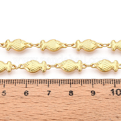 Латунные цепочки с рыбками в морском стиле CHC-T017-01F-1