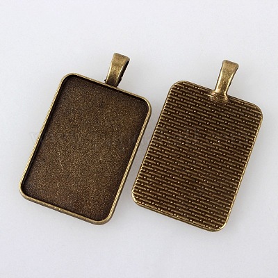 Старинные тибетском стиле сеттинги сплава подвеска кабошон TIBEP-M018-141AB-NF-1