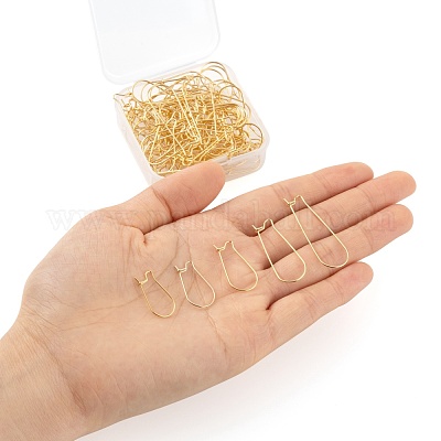 100 шт. фурнитура для сережек-колец из нержавеющей стали 304 5 размера STAS-LS0001-09G-1