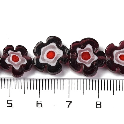 Ручной работы millefiori стеклянные бусины нитки LAMP-G164-08G-1