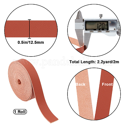 Плоский шнур из искусственной кожи из микрофибры длиной 2 м. FIND-WH0420-75A-02-1