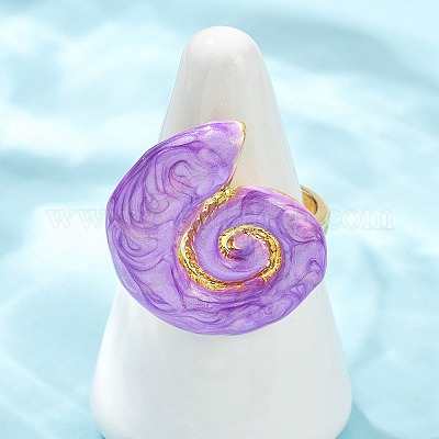 Латунные эмалевые регулируемые манжеты для женщин RJEW-G357-01I-1