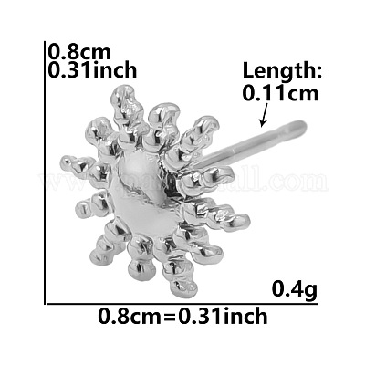 Женские серьги-гвоздики из нержавеющей стали Sun VJ0949-7-1