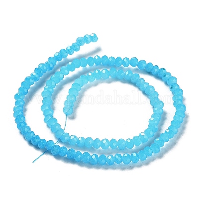 Запекание расписных стеклянных бусин с имитацией нефрита X-DGLA-A034-J4MM-A13-1