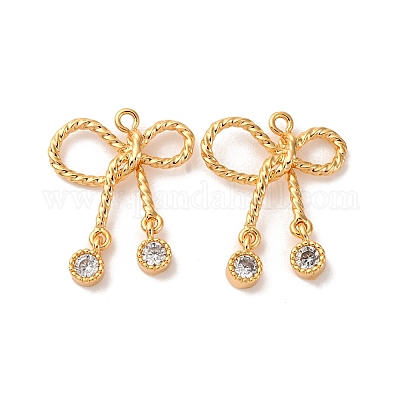 Латунные микро проложить кубического циркония подвески KK-K382-59G-1