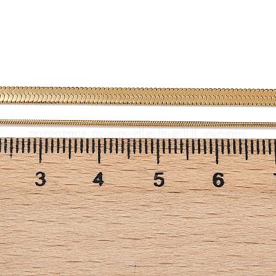 Ожерелье из нержавеющей стали 316 с круглыми змейками и цепочками в виде елочки NJEW-C025-01G-1