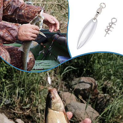 Spinner Blade Fishing Lure Earrings With Fishhook Charmfishing Lure  Jewelry.. 3 Blade 
