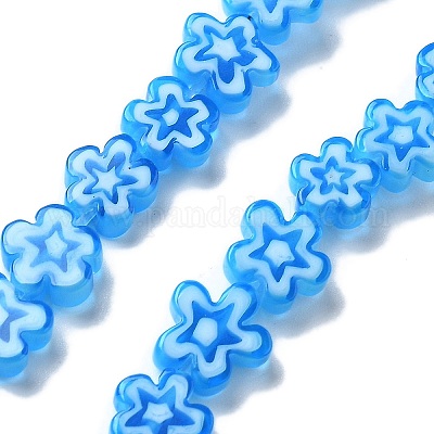 Ручной работы millefiori стеклянные бусины нитки LAMP-F035-09B-1