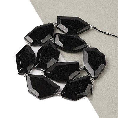 Природные обсидиана бисер нитей G-P548-A01-01-1