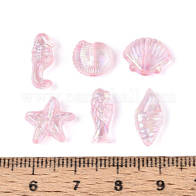 Прозрачные акриловые бусины с океанской тематикой TACR-T028-69A-1